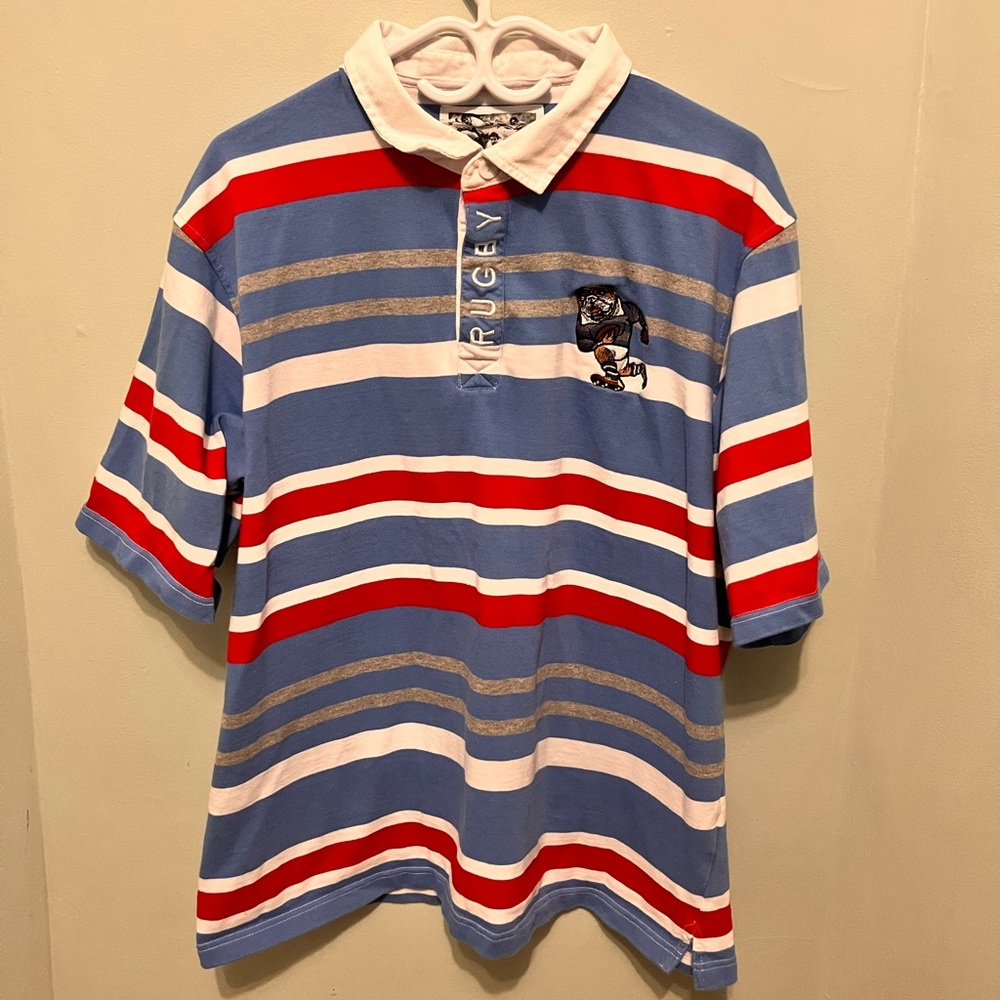 Cotton Traders - A Passion For Rugby - XXL - Stripped Rugby Shirt - 100% Cotton